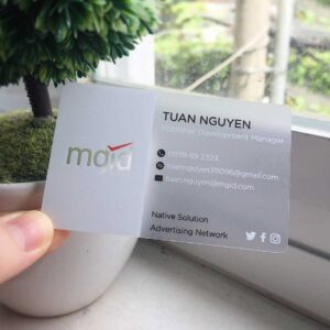 Card Visit Nhựa Trong Suốt In 2 Mặt Theo Thiết Kế